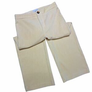Lucy Paris Cream Corduroy Wide Leg Pant size Medium